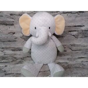 Manhattan Toy Company Greyson Grey Polka Dot Plush Elephant 14" Stuffed Animal